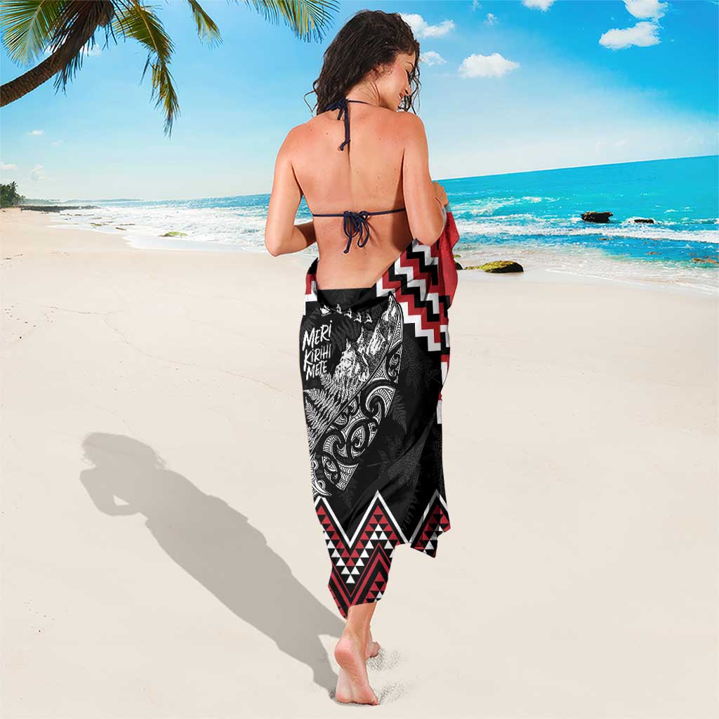 New Zealand Christmas Taniko Poutama Sarong Mountainscape Maori Fern - Aussie Hoodie
