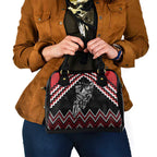 New Zealand Christmas Taniko Poutama Shoulder Handbag Mountainscape Maori Fern - Aussie Hoodie