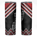 New Zealand Christmas Taniko Poutama Skinny Tumbler Mountainscape Maori Fern - Aussie Hoodie