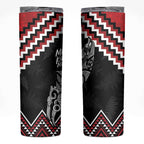 New Zealand Christmas Taniko Poutama Skinny Tumbler Mountainscape Maori Fern - Aussie Hoodie