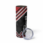 New Zealand Christmas Taniko Poutama Skinny Tumbler Mountainscape Maori Fern - Aussie Hoodie