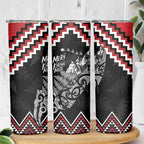 New Zealand Christmas Taniko Poutama Skinny Tumbler Mountainscape Maori Fern - Aussie Hoodie