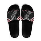 New Zealand Christmas Taniko Poutama Slide Sandals Mountainscape Maori Fern - Aussie Hoodie