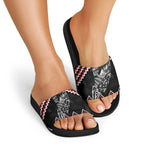 New Zealand Christmas Taniko Poutama Slide Sandals Mountainscape Maori Fern - Aussie Hoodie