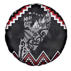 New Zealand Christmas Taniko Poutama Spare Tire Cover Mountainscape Maori Fern - Aussie Hoodie