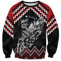 New Zealand Christmas Taniko Poutama Sweatshirt Mountainscape Maori Fern - Aussie Hoodie