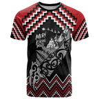 New Zealand Christmas Taniko Poutama T Shirt Mountainscape Maori Fern - Aussie Hoodie