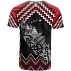 New Zealand Christmas Taniko Poutama T Shirt Mountainscape Maori Fern - Aussie Hoodie