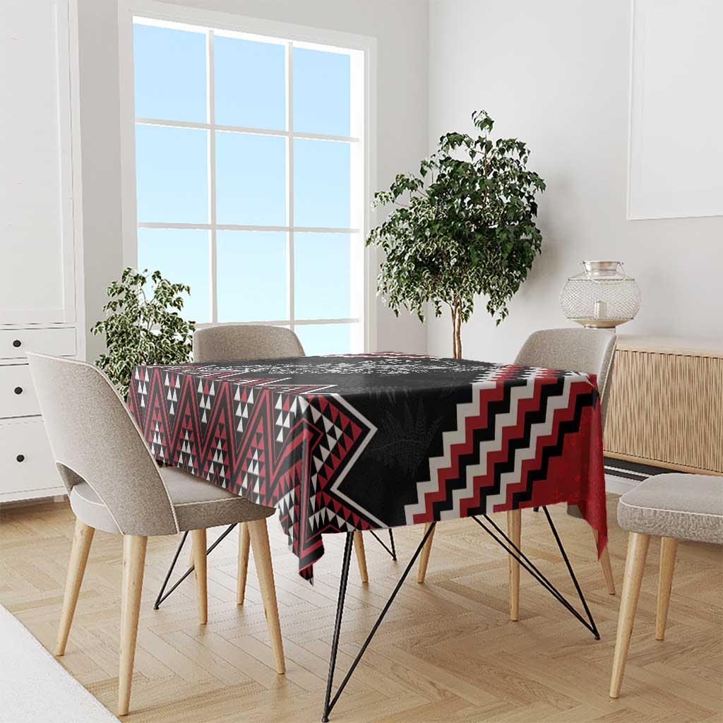 New Zealand Christmas Taniko Poutama Tablecloth Mountainscape Maori Fern - Aussie Hoodie