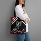 New Zealand Christmas Taniko Poutama Tote Bag Mountainscape Maori Fern - Aussie Hoodie