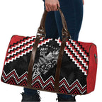 New Zealand Christmas Taniko Poutama Travel Bag Mountainscape Maori Fern - Aussie Hoodie