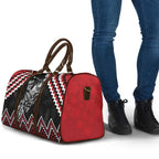 New Zealand Christmas Taniko Poutama Travel Bag Mountainscape Maori Fern - Aussie Hoodie