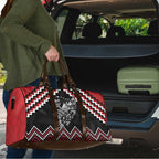 New Zealand Christmas Taniko Poutama Travel Bag Mountainscape Maori Fern - Aussie Hoodie
