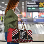 New Zealand Christmas Taniko Poutama Travel Bag Mountainscape Maori Fern - Aussie Hoodie