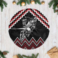 New Zealand Christmas Taniko Poutama Tree Skirt Mountainscape Maori Fern - Aussie Hoodie