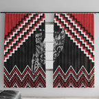 New Zealand Christmas Taniko Poutama Window Curtain Mountainscape Maori Fern - Aussie Hoodie