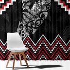 New Zealand Christmas Taniko Poutama Window Curtain Mountainscape Maori Fern - Aussie Hoodie