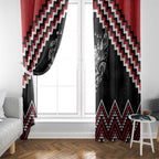New Zealand Christmas Taniko Poutama Window Curtain Mountainscape Maori Fern - Aussie Hoodie