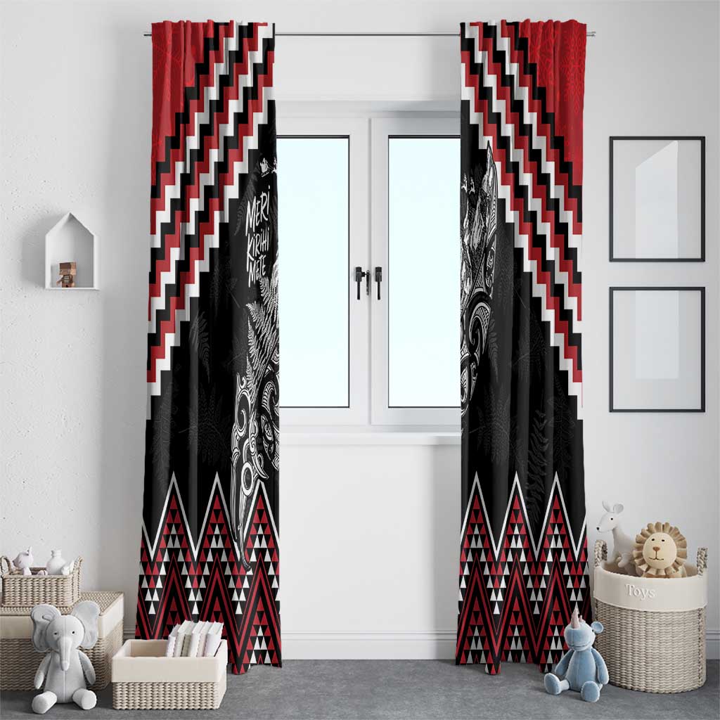 New Zealand Christmas Taniko Poutama Window Curtain Mountainscape Maori Fern - Aussie Hoodie