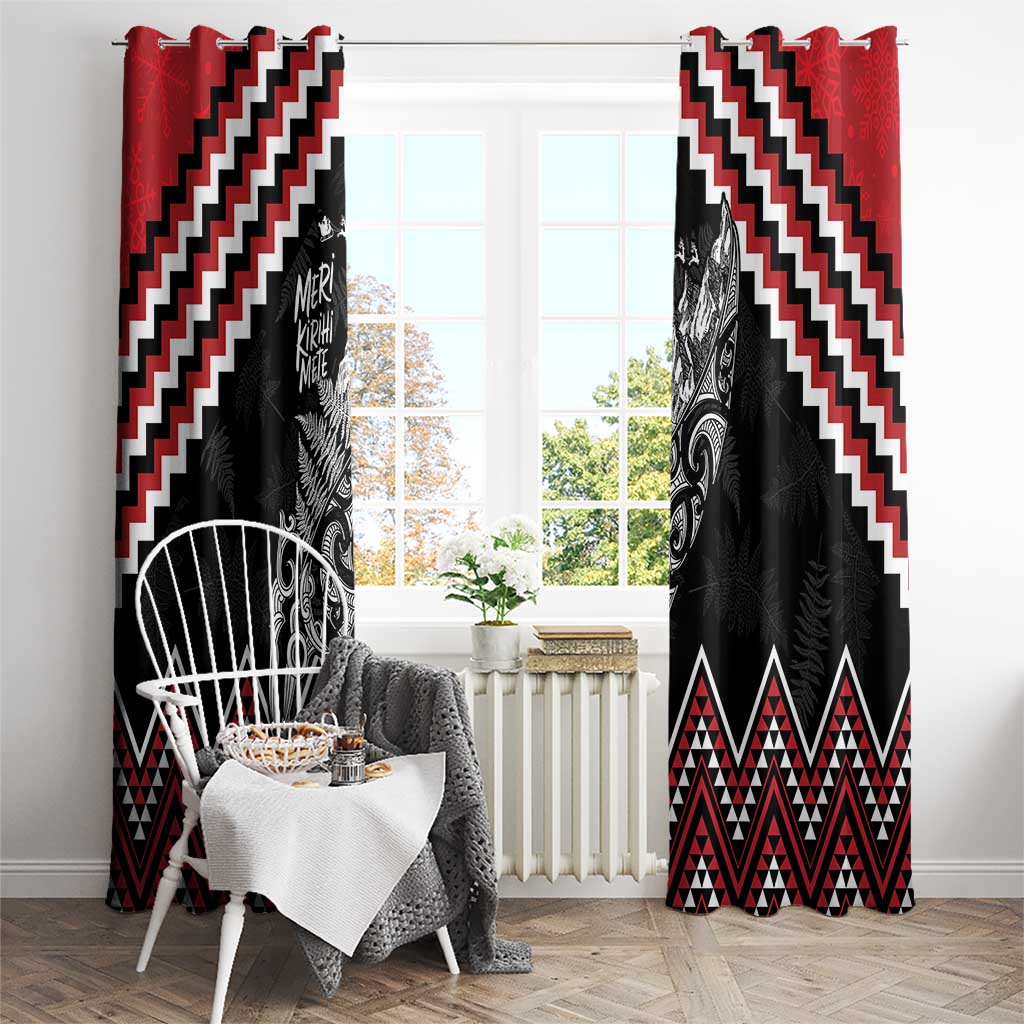 New Zealand Christmas Taniko Poutama Window Curtain Mountainscape Maori Fern - Aussie Hoodie