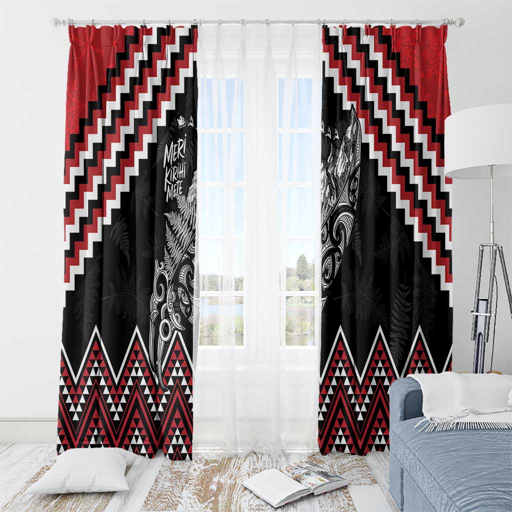 New Zealand Christmas Taniko Poutama Window Curtain Mountainscape Maori Fern - Aussie Hoodie
