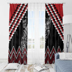 New Zealand Christmas Taniko Poutama Window Curtain Mountainscape Maori Fern - Aussie Hoodie
