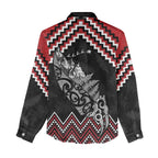 New Zealand Christmas Taniko Poutama Women Casual Shirt Mountainscape Maori Fern - Aussie Hoodie