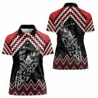 New Zealand Christmas Taniko Poutama Women Polo Shirt Mountainscape Maori Fern - Aussie Hoodie
