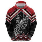 New Zealand Christmas Taniko Poutama Zip Hoodie Mountainscape Maori Fern - Aussie Hoodie
