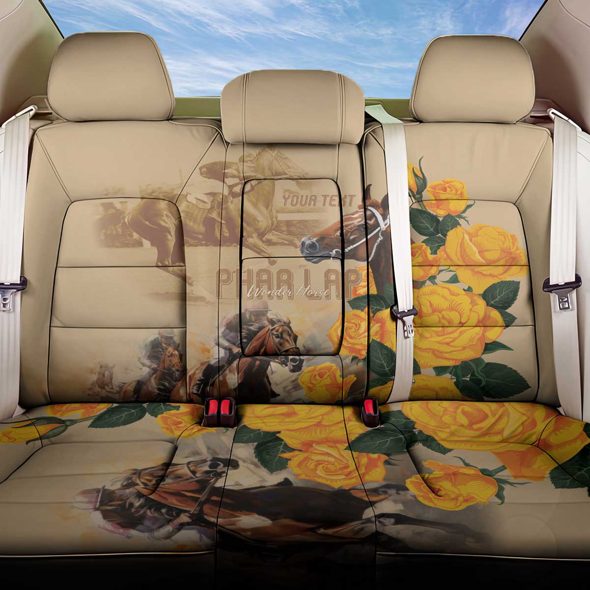 Personalised Melbourne Horse Racing Back Car Seat Cover Australia Wonder Horse
