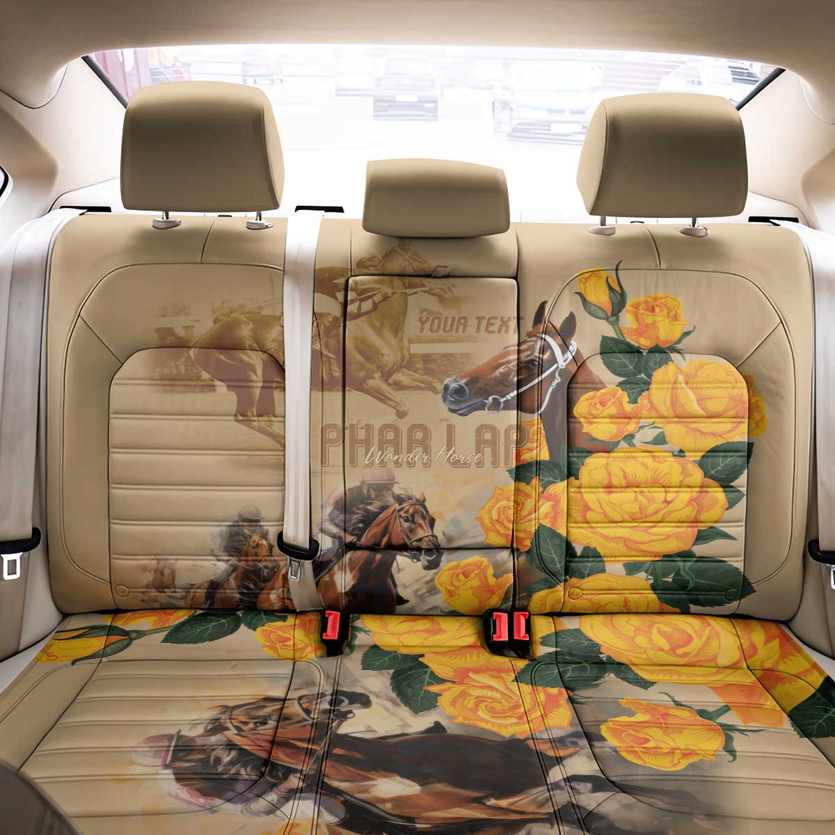 Personalised Melbourne Horse Racing Back Car Seat Cover Australia Wonder Horse