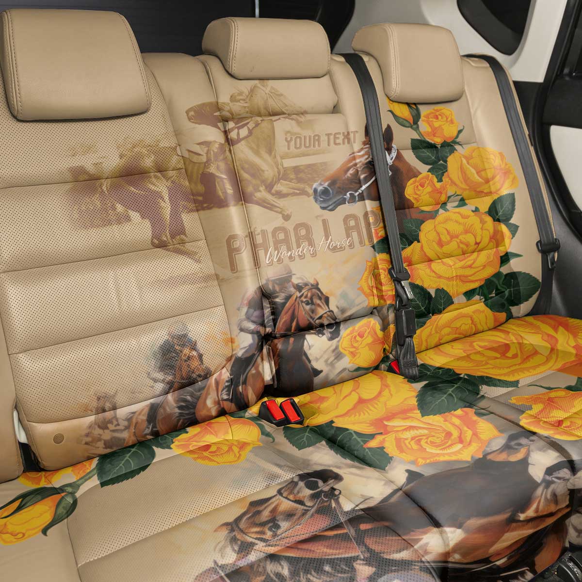 Personalised Melbourne Horse Racing Back Car Seat Cover Australia Wonder Horse