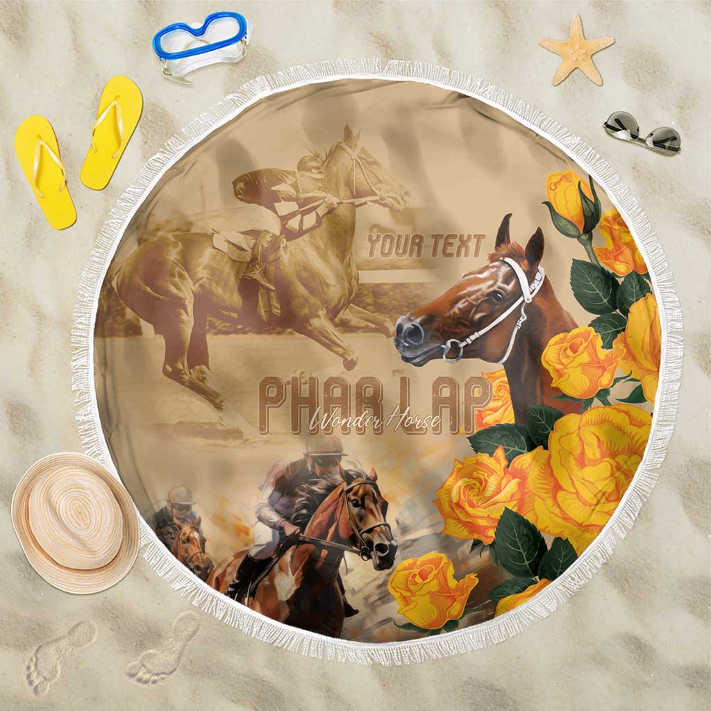 Personalised Melbourne Horse Racing Beach Blanket Australia Wonder Horse
