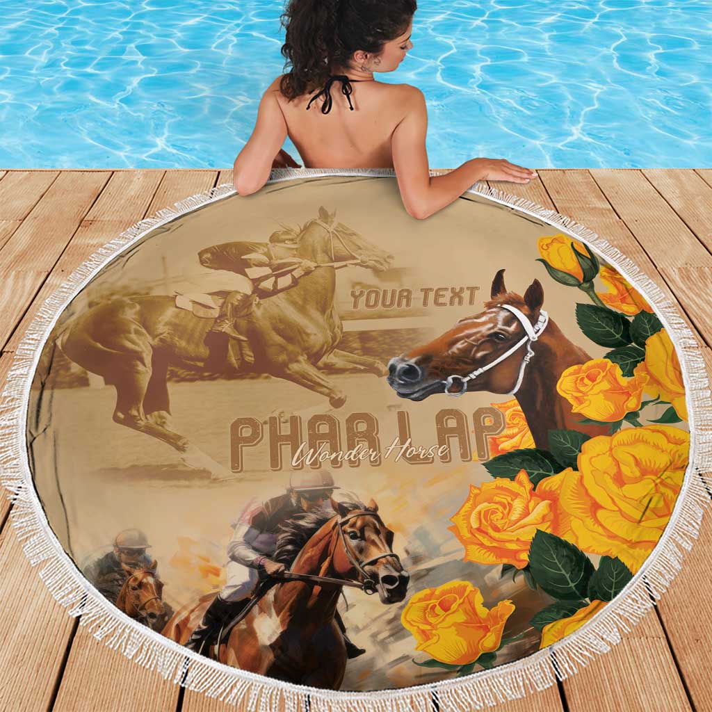 Personalised Melbourne Horse Racing Beach Blanket Australia Wonder Horse