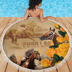 Personalised Melbourne Horse Racing Beach Blanket Australia Wonder Horse