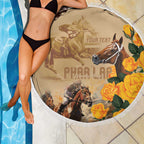 Personalised Melbourne Horse Racing Beach Blanket Australia Wonder Horse