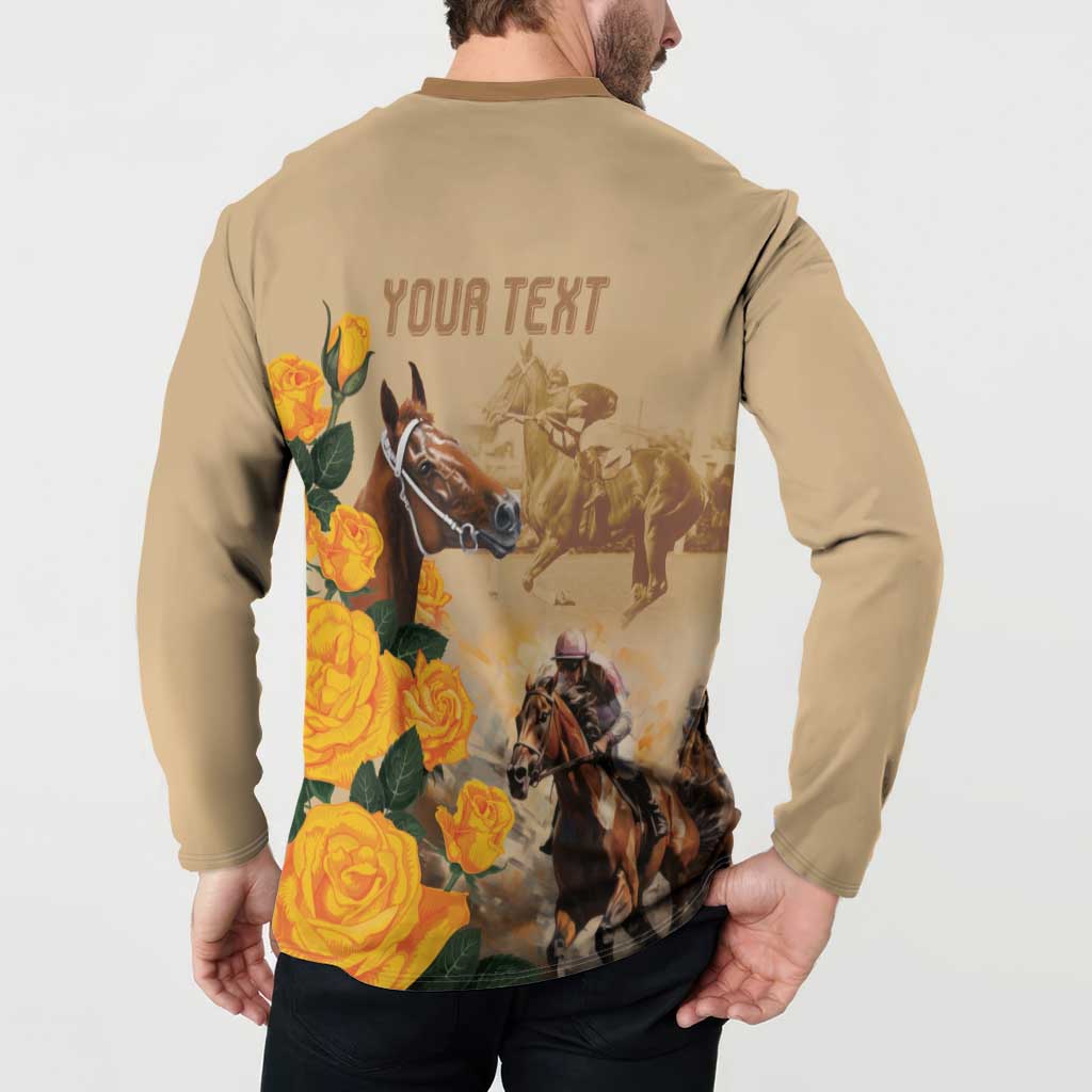 Personalised Melbourne Horse Racing Button Sweatshirt Australia Wonder Horse
