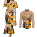 Personalised Melbourne Horse Racing Couples Matching Mermaid Dress and Long Sleeve Button Shirt Australia Wonder Horse