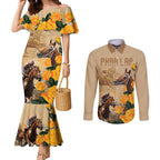 Personalised Melbourne Horse Racing Couples Matching Mermaid Dress and Long Sleeve Button Shirt Australia Wonder Horse