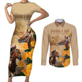 Personalised Melbourne Horse Racing Couples Matching Short Sleeve Bodycon Dress and Long Sleeve Button Shirt Australia Wonder Horse