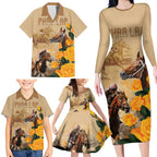 Personalised Melbourne Horse Racing Family Matching Long Sleeve Bodycon Dress and Hawaiian Shirt Australia Wonder Horse