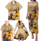 Personalised Melbourne Horse Racing Family Matching Puletasi and Hawaiian Shirt Australia Wonder Horse