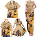 Personalised Melbourne Horse Racing Family Matching Tank Maxi Dress and Hawaiian Shirt Australia Wonder Horse