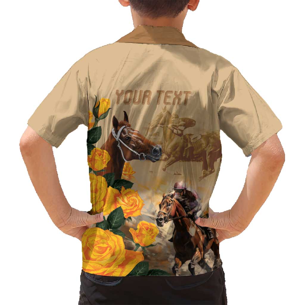 Personalised Melbourne Horse Racing Family Matching Tank Maxi Dress and Hawaiian Shirt Australia Wonder Horse