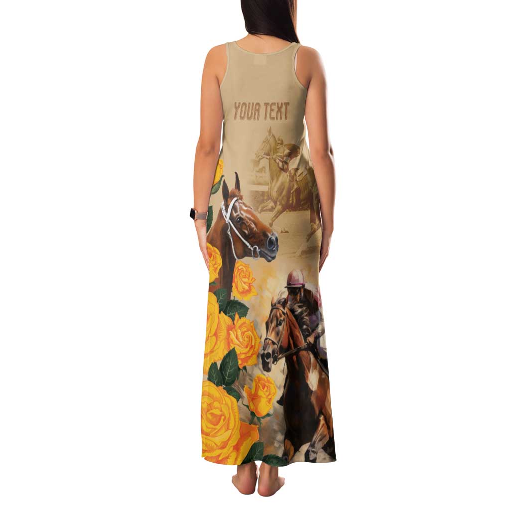 Personalised Melbourne Horse Racing Family Matching Tank Maxi Dress and Hawaiian Shirt Australia Wonder Horse