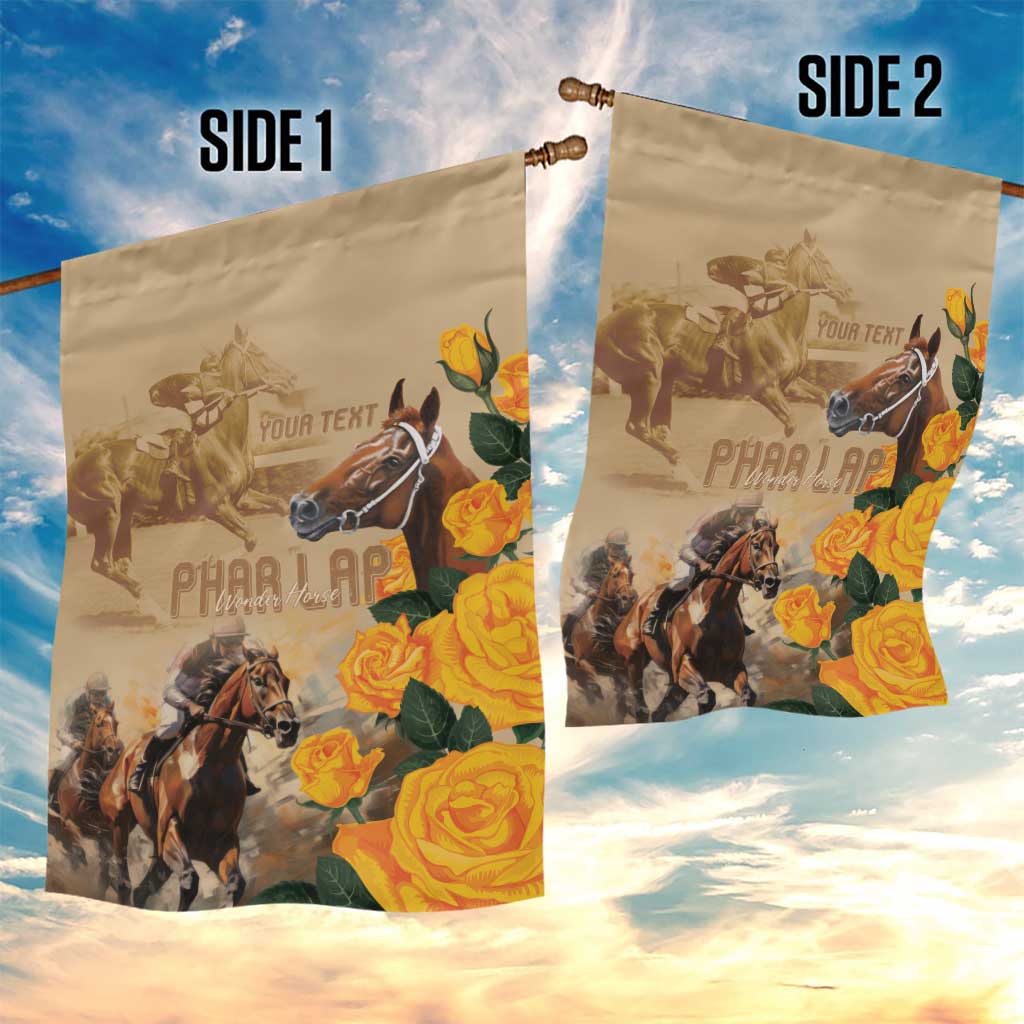 Personalised Melbourne Horse Racing Garden Flag Australia Wonder Horse