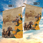 Personalised Melbourne Horse Racing Garden Flag Australia Wonder Horse