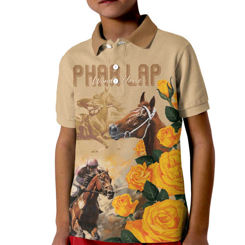 Personalised Melbourne Horse Racing Kid Polo Shirt Australia Wonder Horse