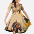 Personalised Melbourne Horse Racing Kid Short Sleeve Dress Australia Wonder Horse