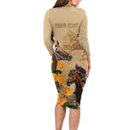 Personalised Melbourne Horse Racing Long Sleeve Bodycon Dress Australia Wonder Horse